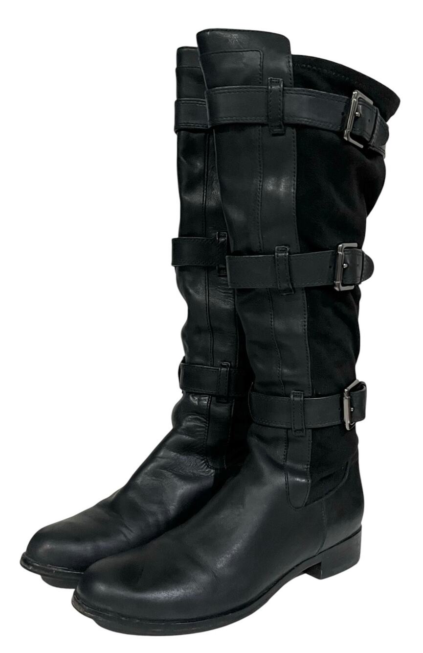 Cole Haan Air Avalon Riding Boots Shoes Womens Size 7.5B Black Leather